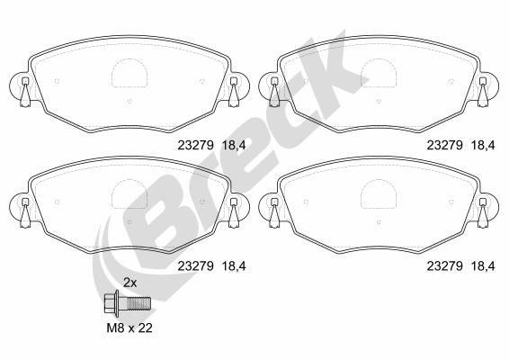 Set placute frana,frana disc 23279 00 701 10 BRECK